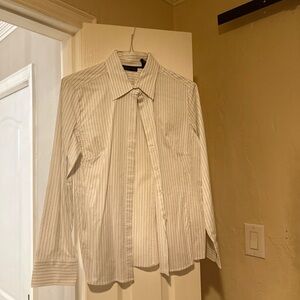 New York and Co Striped Button-Up Shirt